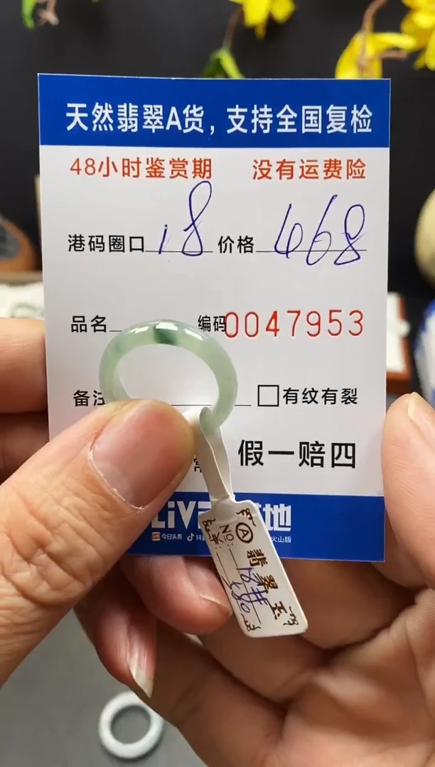 未镶嵌戒指翡翠7953