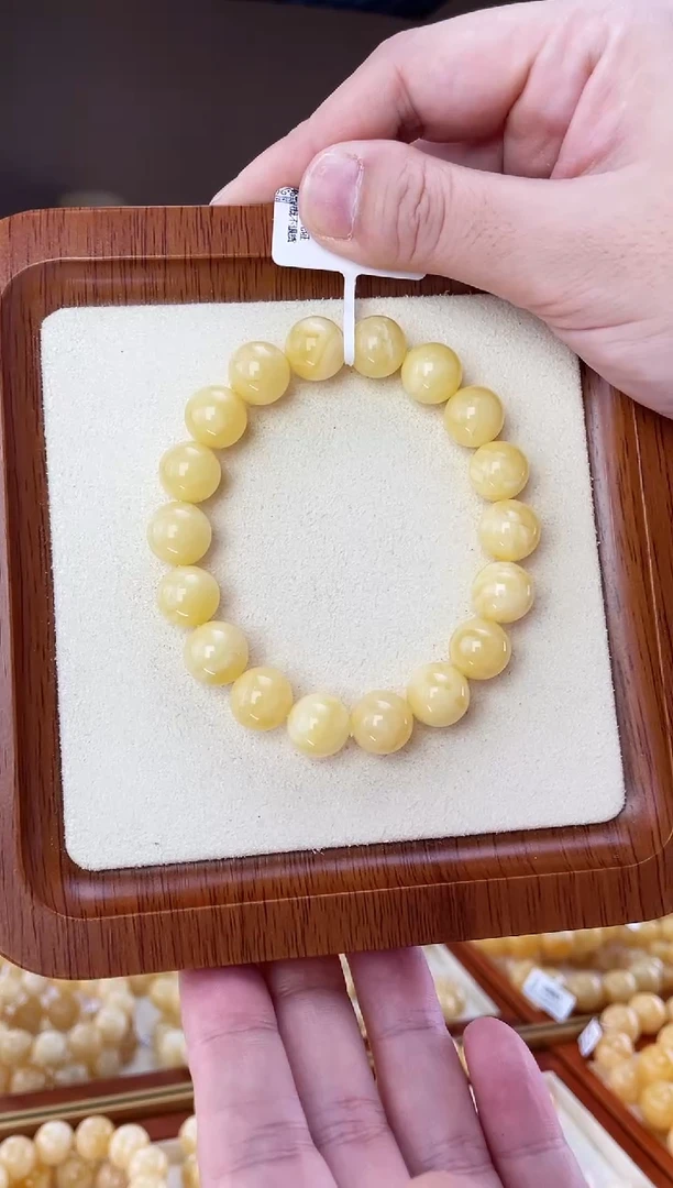 裸石蜜蜡未镶嵌手串