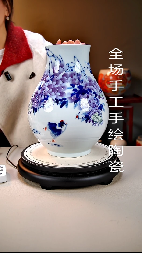 摆件陶景德镇手绘陶瓷6