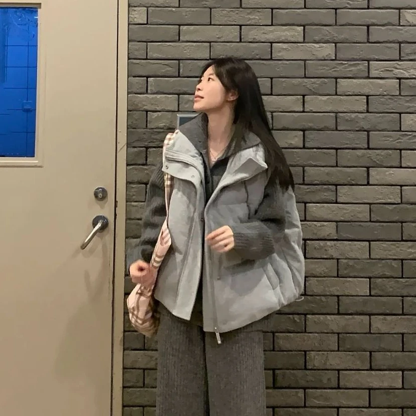 2025秋冬新款马甲女针织保暖加厚背心外穿棉服坎肩马夹外套