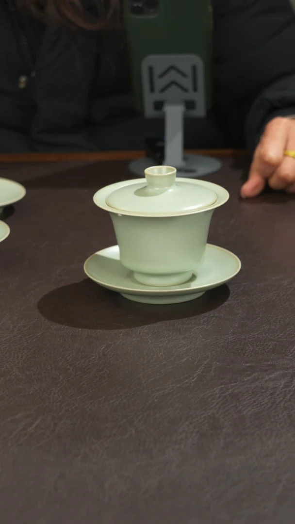 瓷宣宝汝瓷原矿原釉手工作品