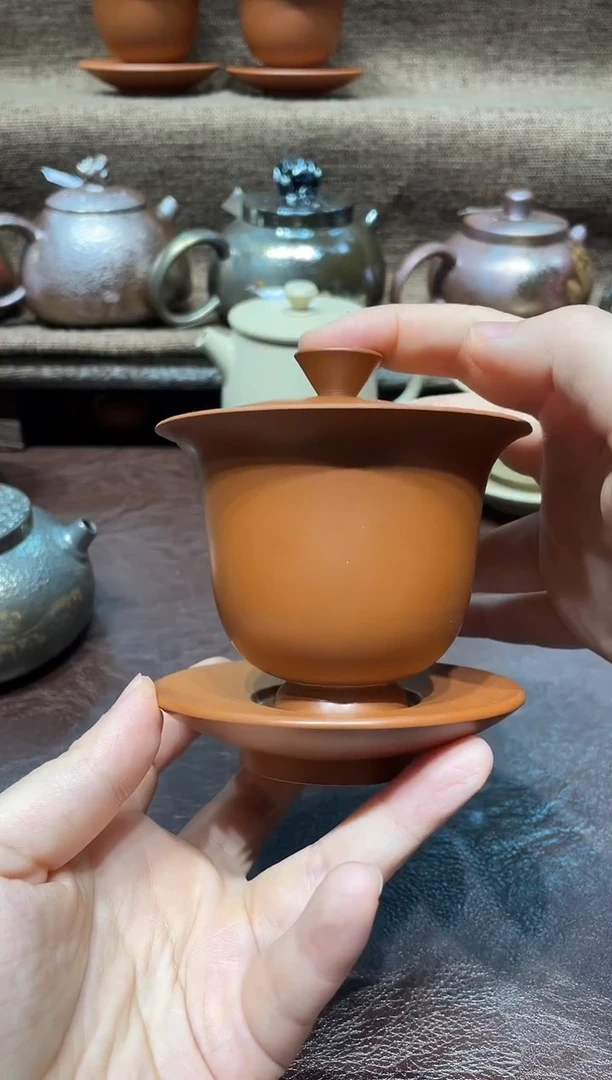 泥塑王宇红泥小白菜盖碗