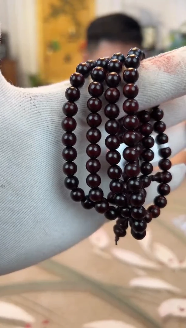 紫檀木类成套家具小叶紫檀 0.7/108手串