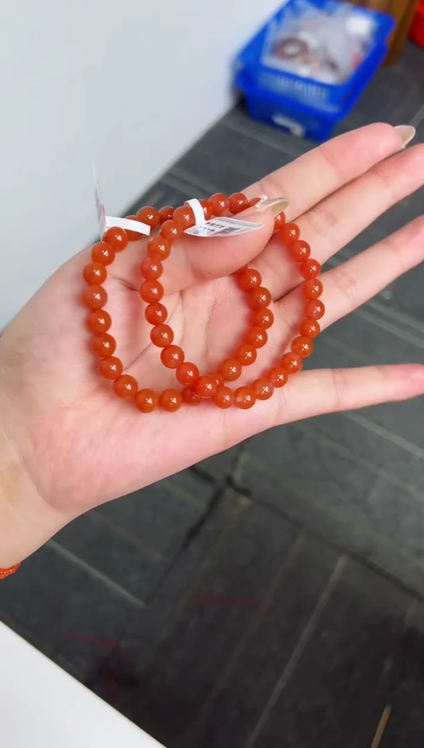 【闪购商品】南红玛瑙手串未镶嵌冰红7+一条