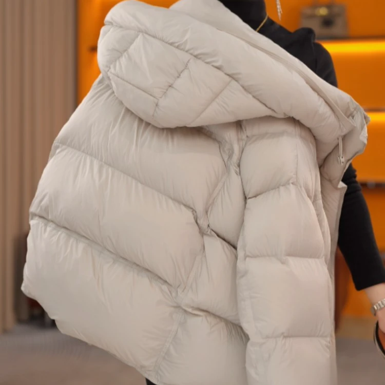 【进口品质】琪琪2025新款保暖气质羽绒服外套d352奶兔