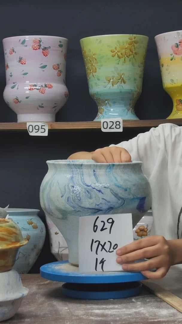 摆件景德镇花盆默认微瑕629