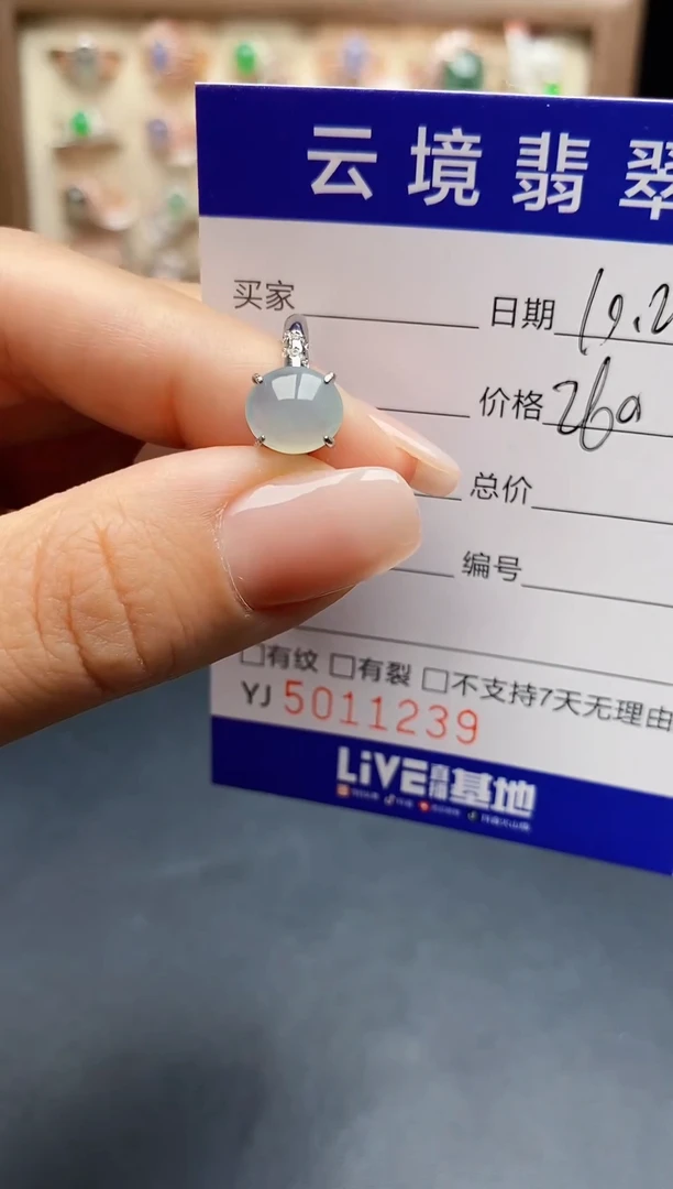 银S925镶嵌戒指翡翠1239