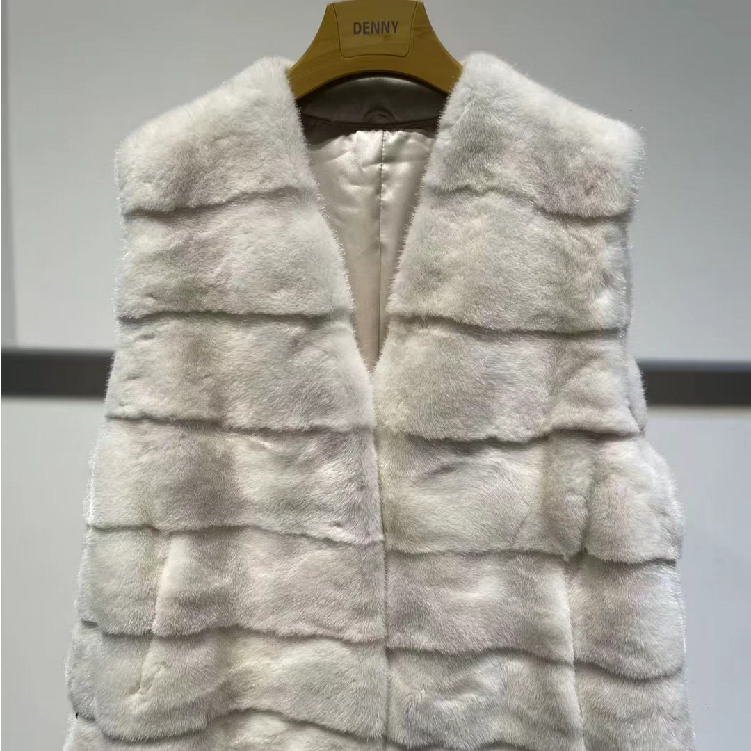 [大牛专属}V领整貂皮草外套