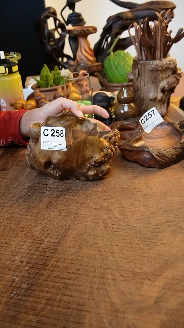 C258鹰瞳手作硬木工艺果盘