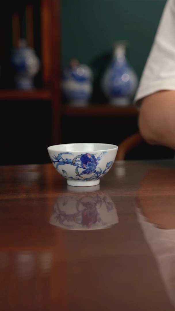 空山明月 新斗彩 单翠