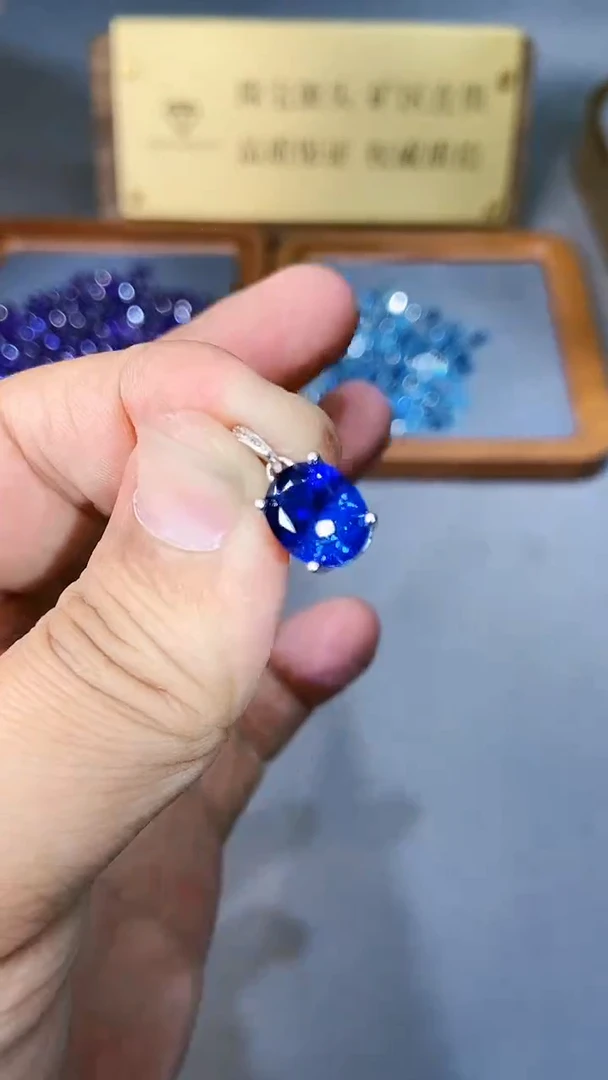 【闪购商品】蓝宝石颈饰银S925镶嵌354