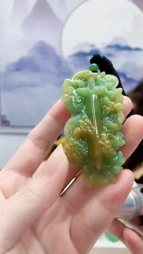 未镶嵌定制翡翠4829ry-毛货挂件62