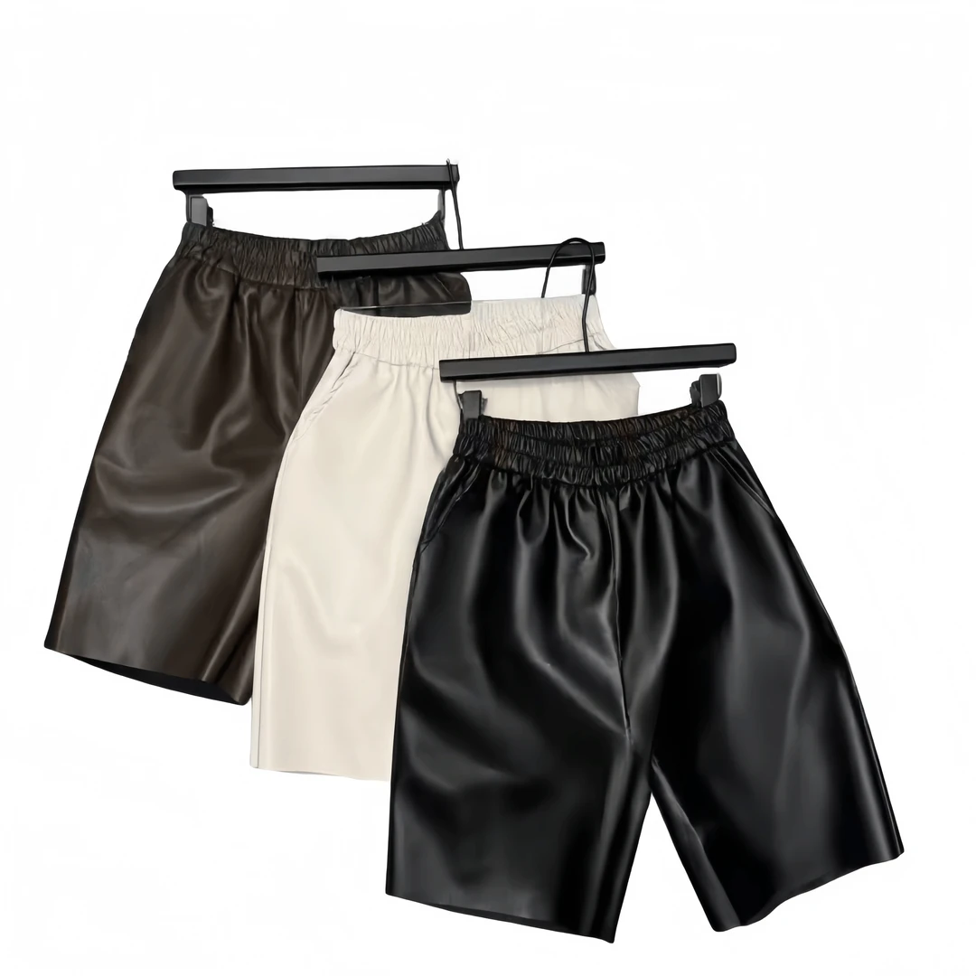 「主播推荐秋季新款」2581款百搭五分皮短裤