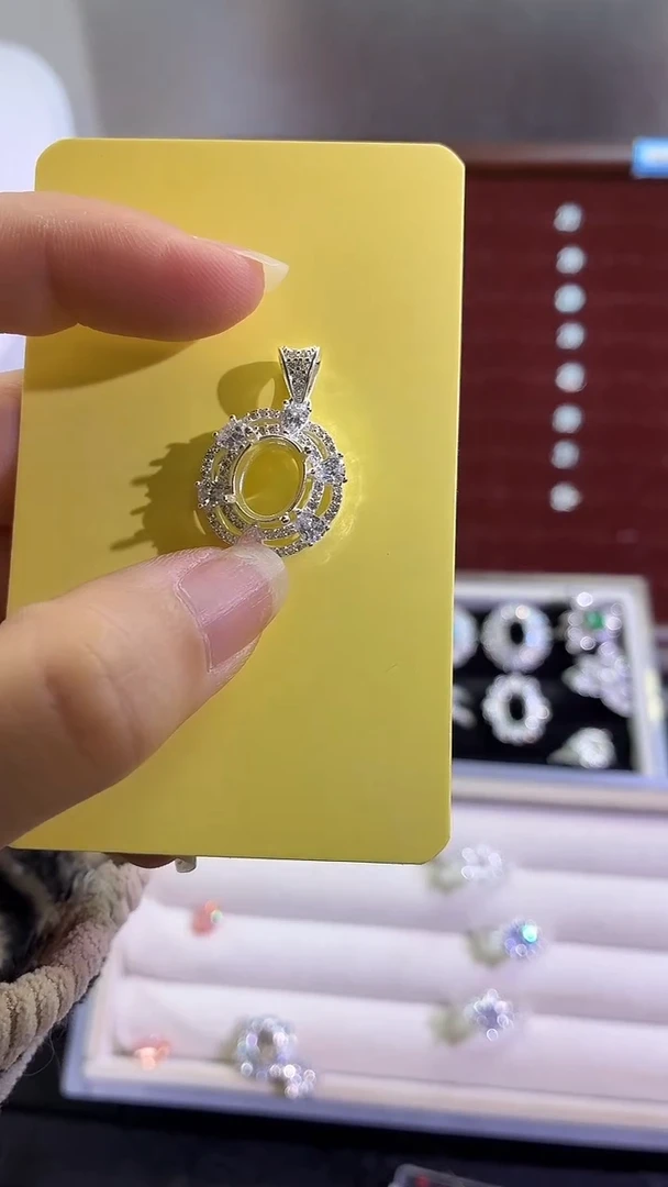 锆石铜合金4号 8*10蛋形 冰花空托