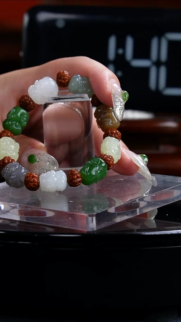 和田玉未镶嵌挂件溪*和田玉手串