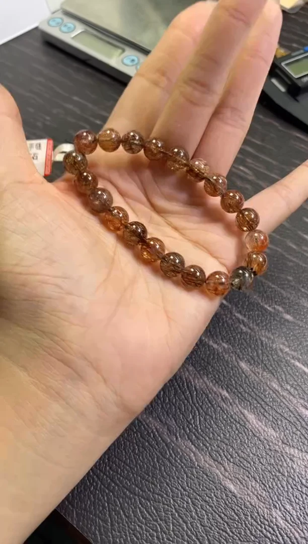 水晶手链未镶嵌9±/x-262【黑金超