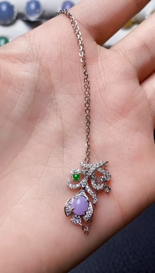 银S925镶嵌戒指翡翠0017