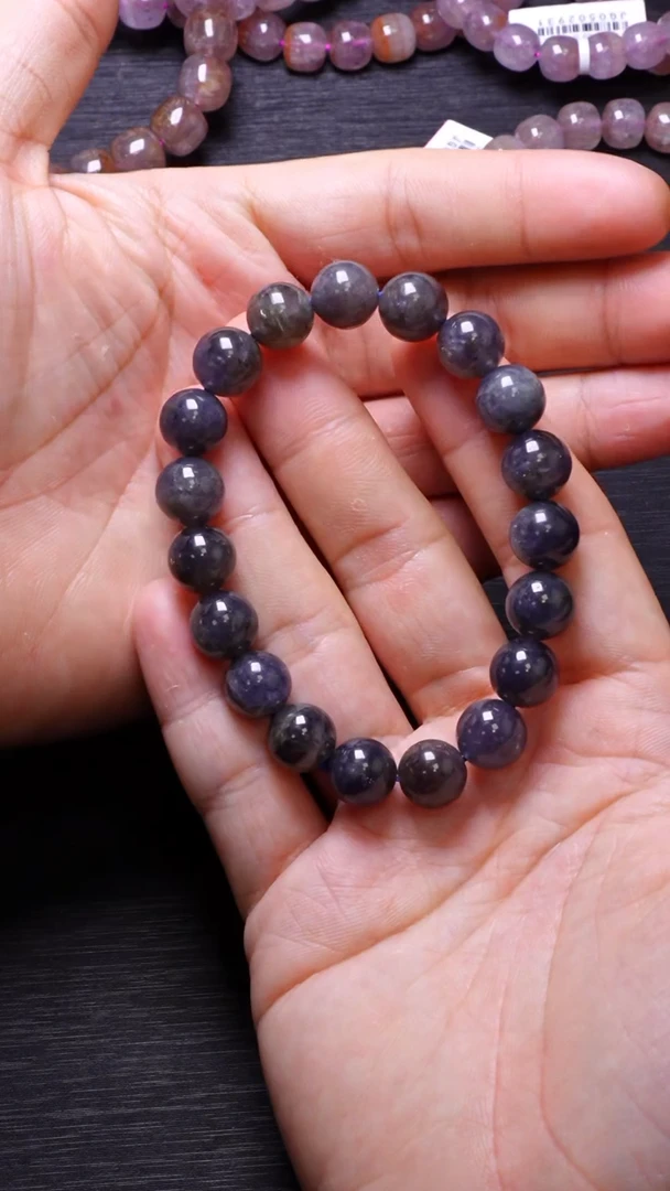 【闪购商品】堇青石Q006血滴子堇青石单圈10mm未镶嵌多样性发其一