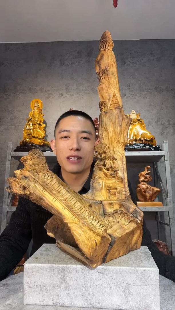 【闪购商品】金丝楠金丝楠木精工雕刻摆件