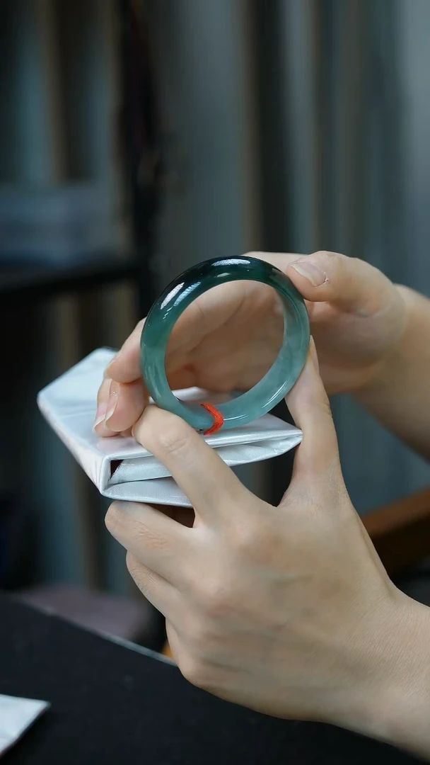 未镶嵌手镯翡翠41号-53.7正圈/MY/3