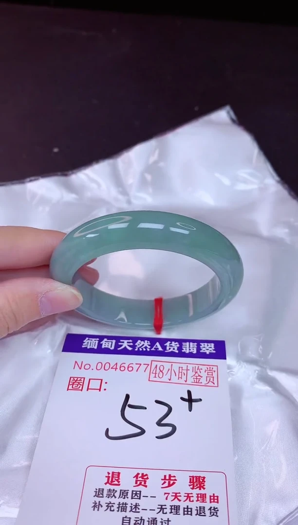未镶嵌手镯翡翠53（48小时鉴赏期 ）