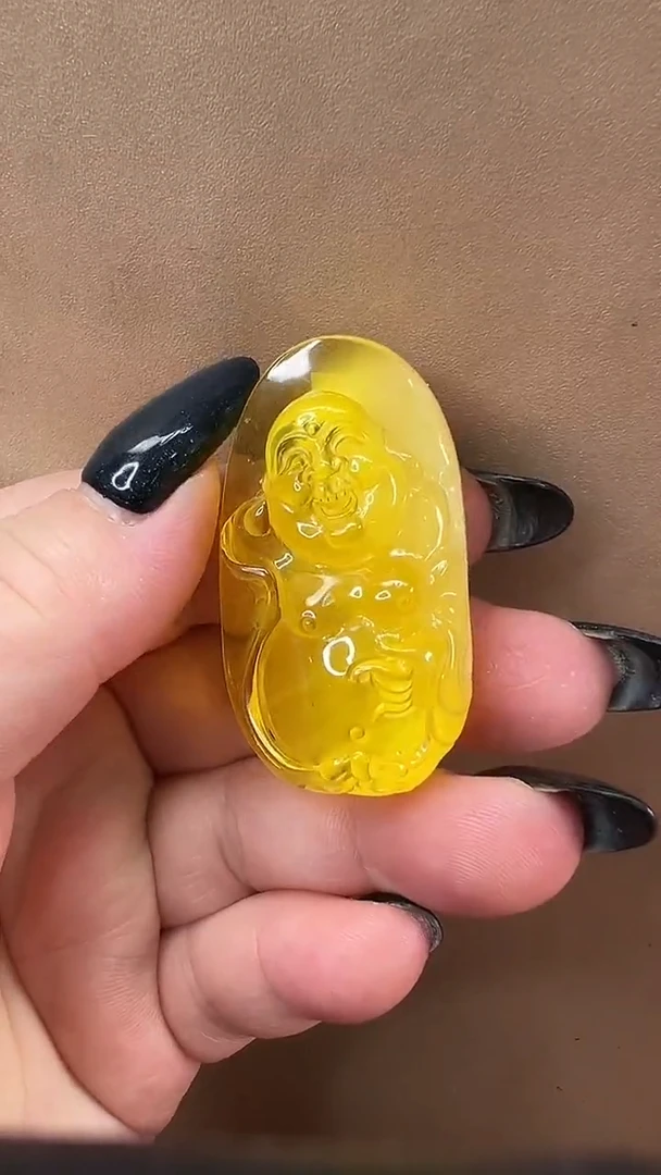 琥珀颈饰未镶嵌吊坠