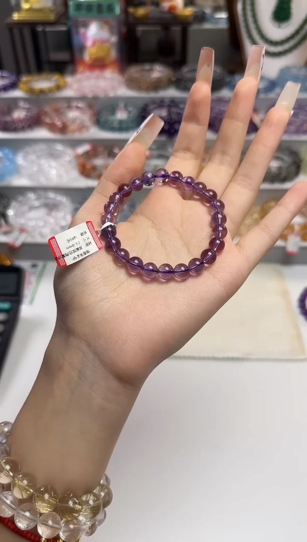 未镶嵌手链水晶226紫水晶卡8