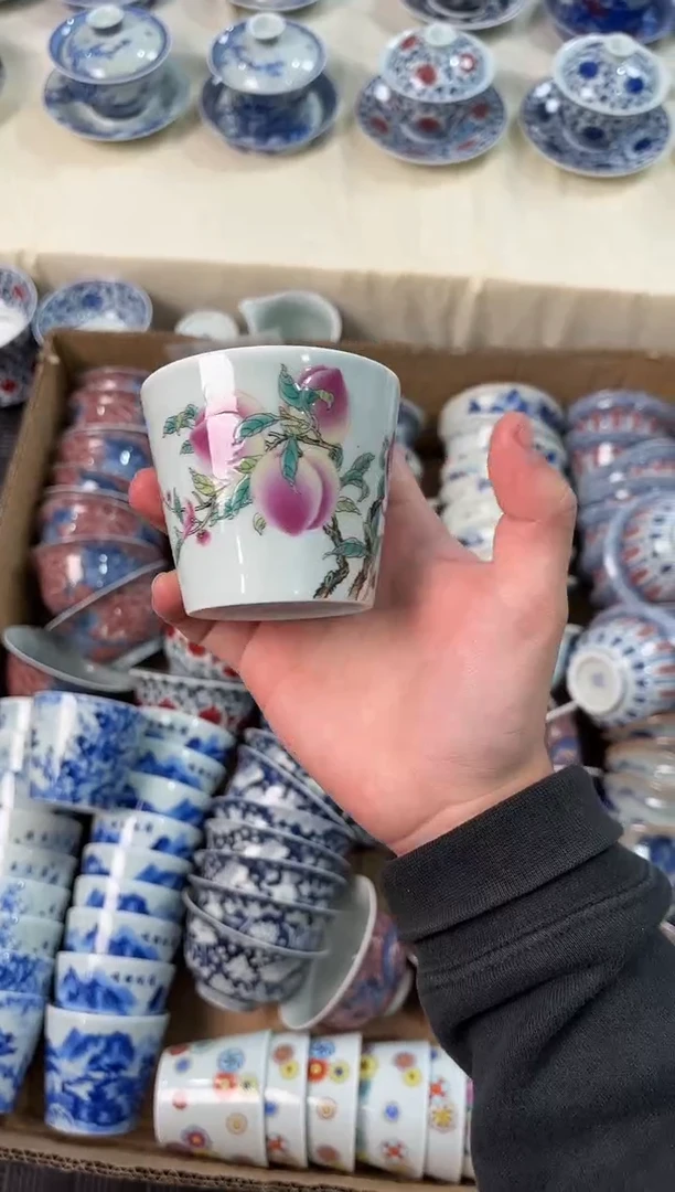 杯子瓷景德镇陶瓷茶具桃子可乐杯