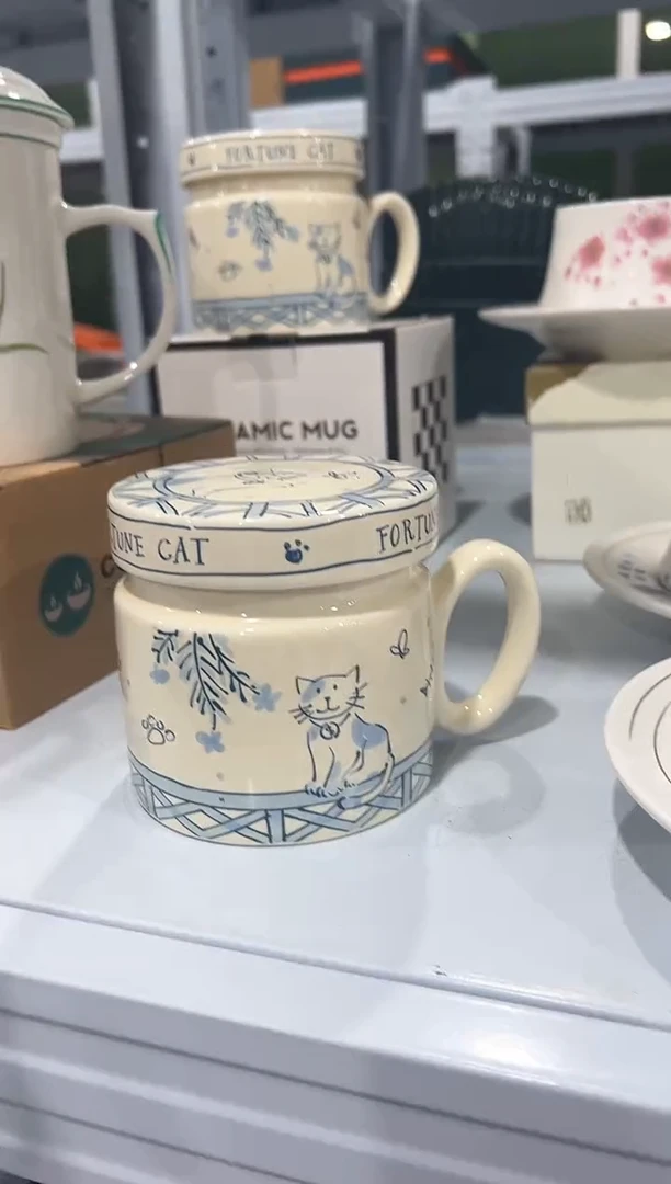 杯子骨瓷（原盒）盖杯一个