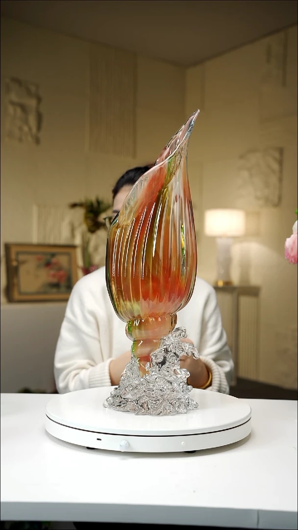 手工艺品琉璃彩色海螺摆件