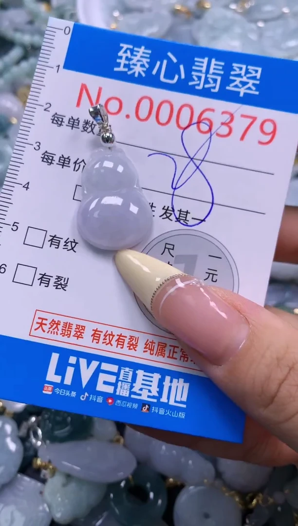 翡翠未镶嵌颈饰含绳0006379