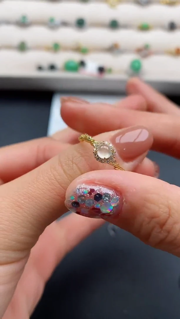 银S925镶嵌戒指翡翠77777777+2