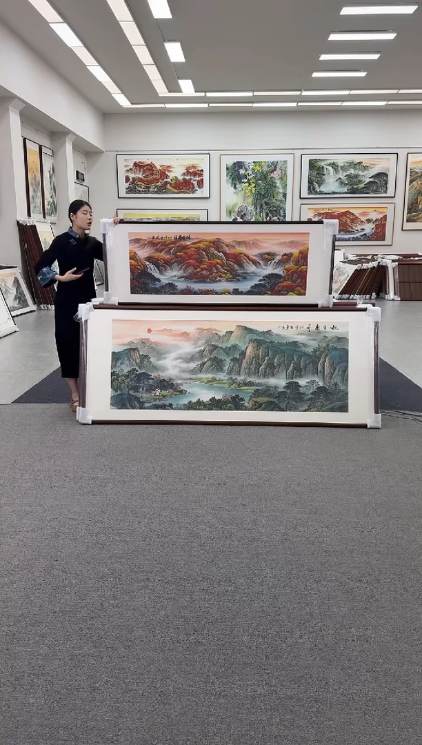 国画手绘 鸿运当头 150*59