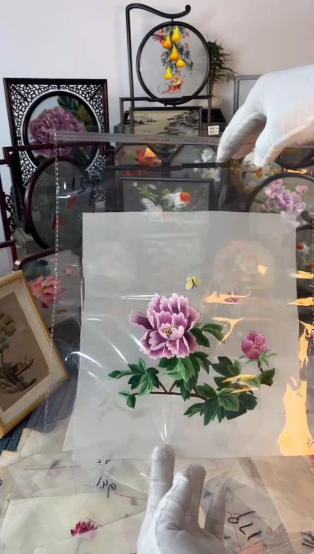 织绣纯手工非遗苏绣双面绣绣片159