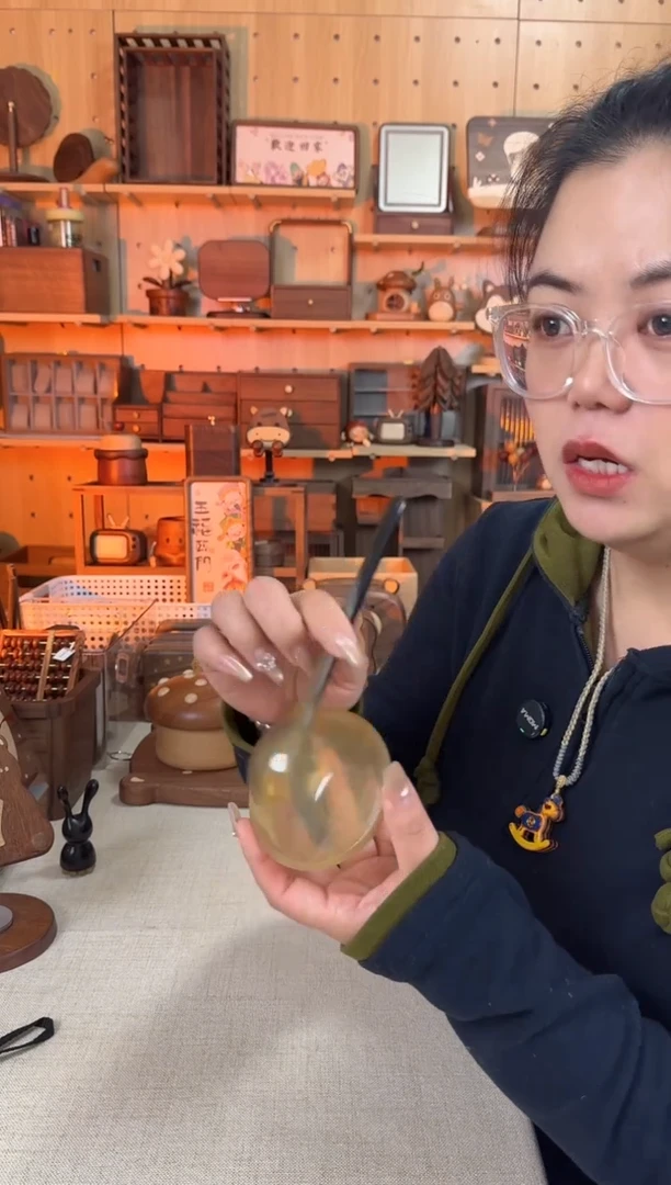 木天然浅色牛角碗勺一套