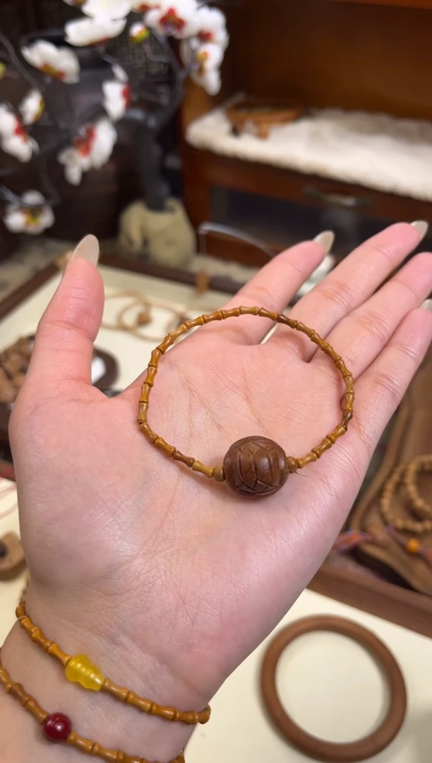 手串桃核【桃缘行】竹节「富甲」桃木桃核辟、挡、驱、护 备注手围