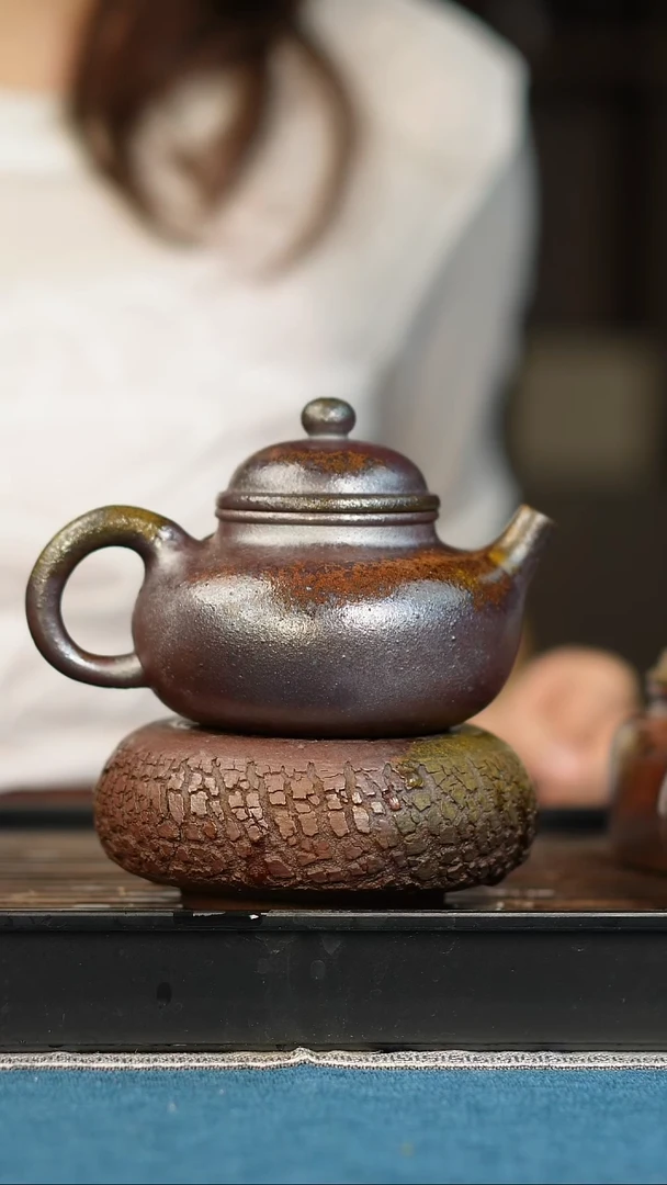 茶壶紫砂柴烧紫砂天青容天