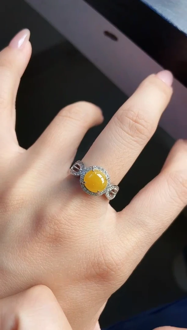 银S925镶嵌戒指翡翠12