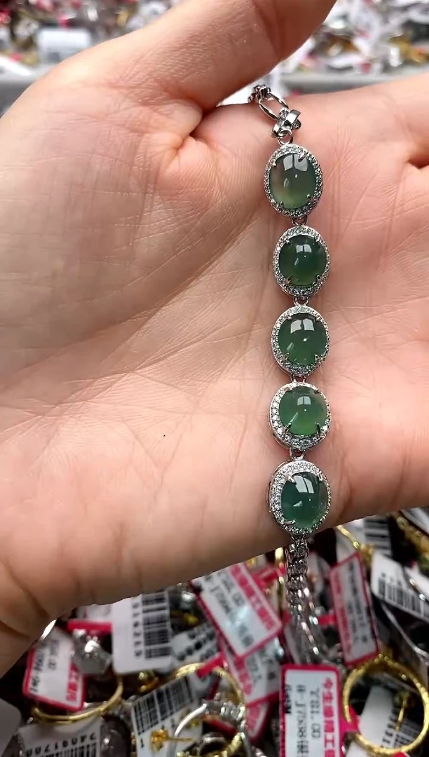【闪购商品】翡翠戒指银S925镶嵌44444444   6