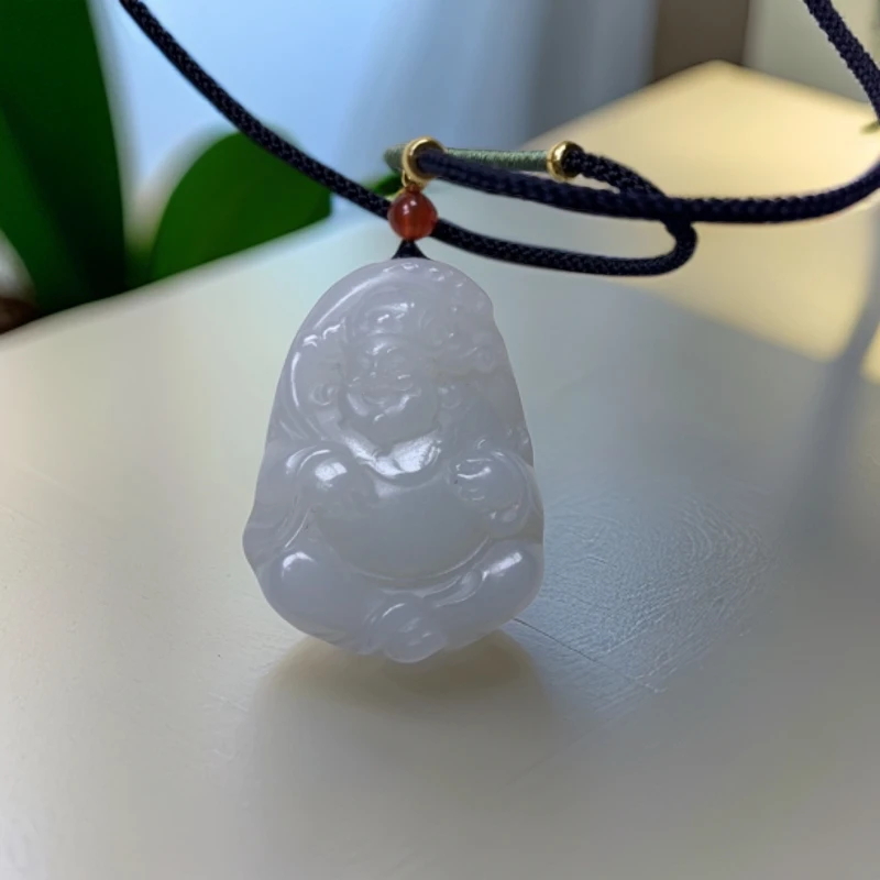 【和田玉·青海料·财神爷】约重·30克（长4cm宽3cm·厚1.3cm）上官·直营