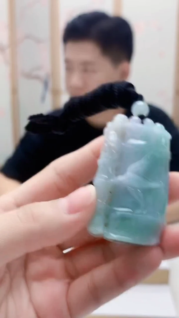 未镶嵌定制翡翠4917lr-毛货挂件75