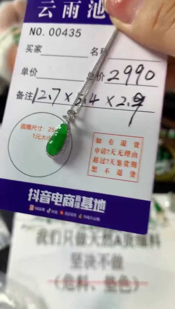 颈饰18K金镶嵌翡翠翡翠