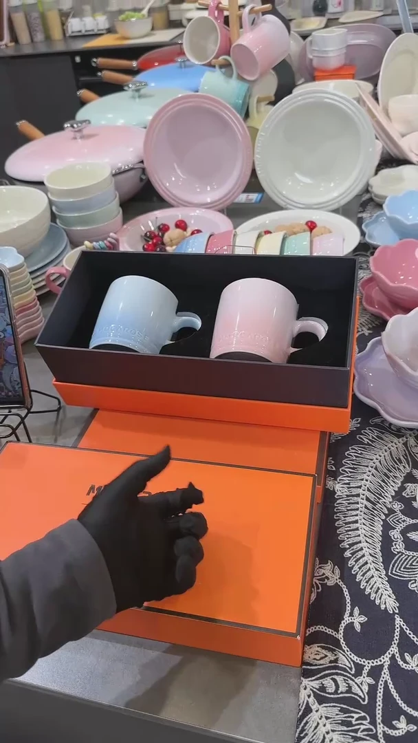 【闪购商品】瓷【春日之约】樱花粉+尼罗蓝对杯礼盒