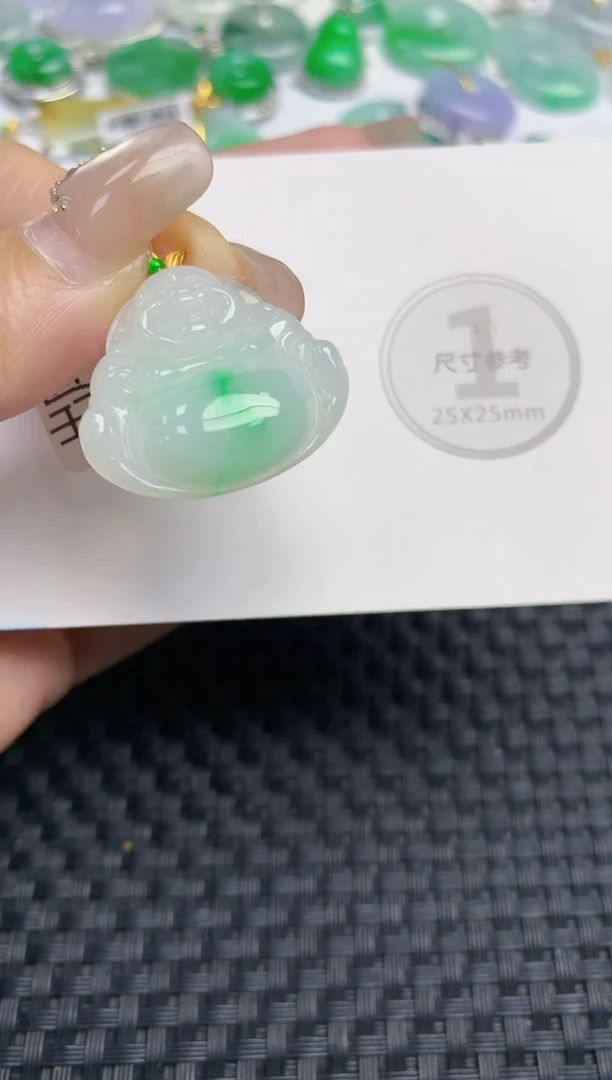 颈饰18K金镶嵌翡翠 天然缅甸A货翡翠百元以上9元证书费自理