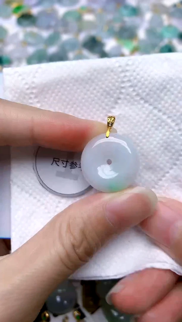 颈饰银S925镶嵌翡翠天然A货翡翠