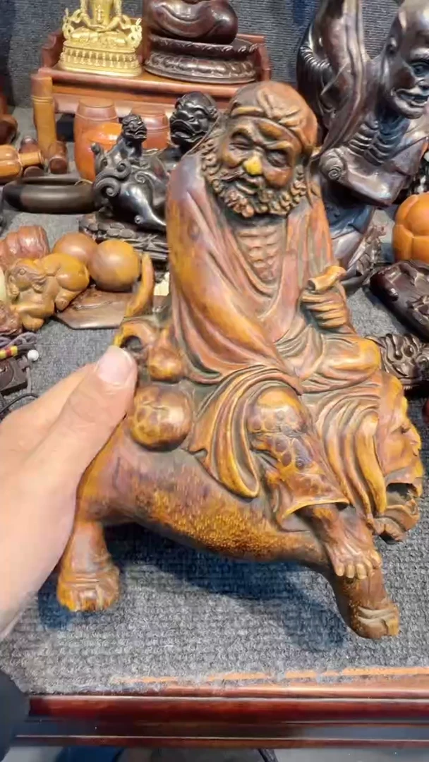 【闪购商品】贡木木艺罗汉竹雕摆件木木