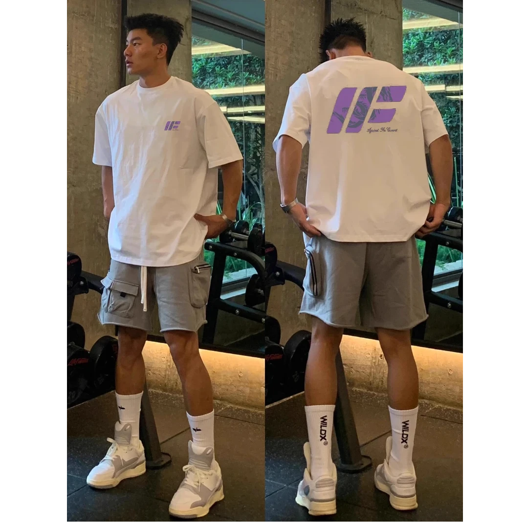 UYH重磅260g克纯棉T恤宽松圆领短袖夏季半袖男女情侣款上衣ins款