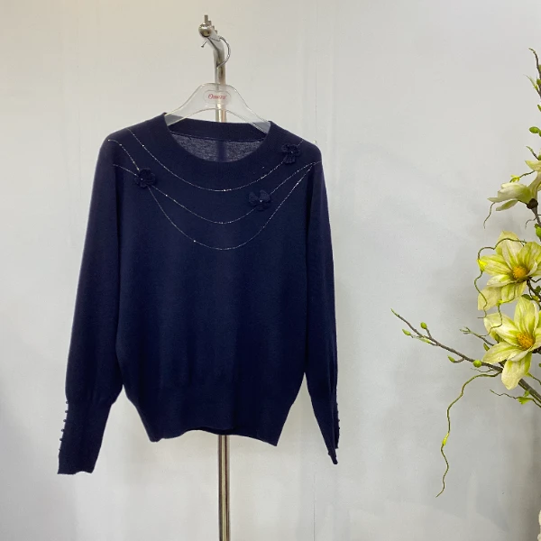 秋冬百搭减龄圆领上衣打底衫打底黑色气质高领长袖毛衣S905