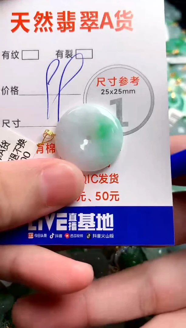 翡翠18K金镶嵌颈饰14003973