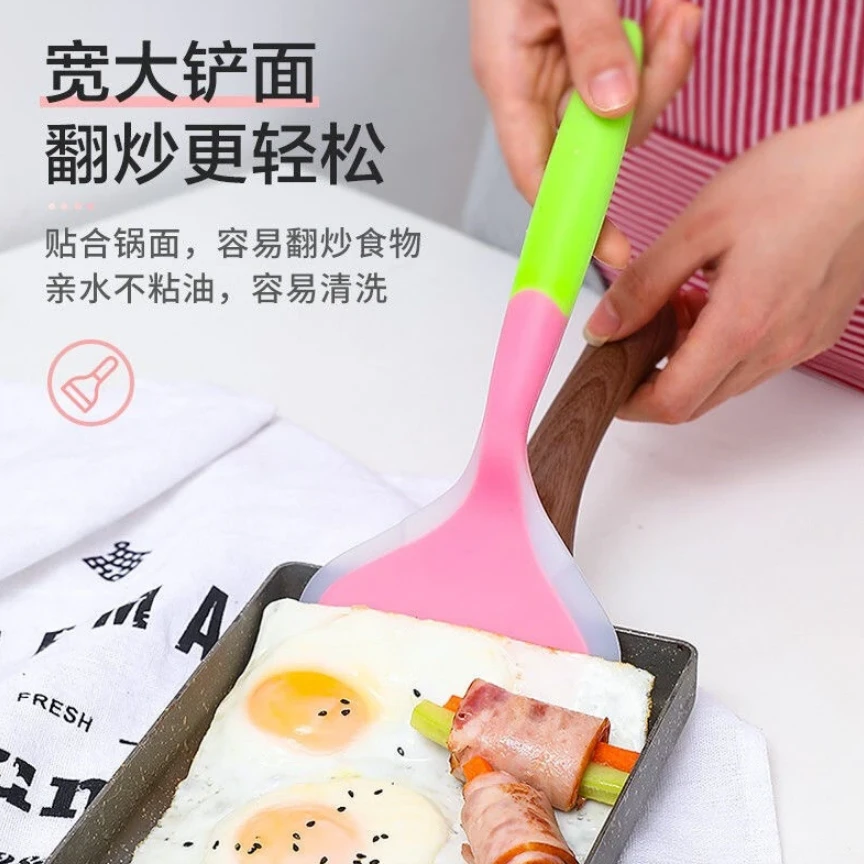 【加厚大铲】硅胶铲子耐高温不粘锅硅胶菜铲平底锅煎饼铲烙饼铲加宽